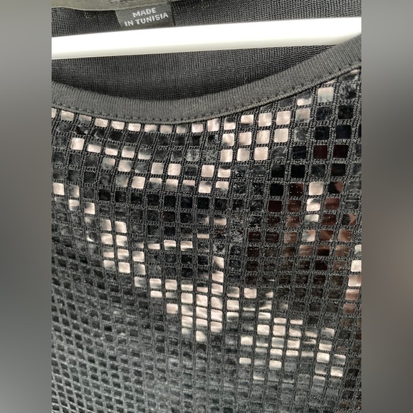 Love Moschino Sequins Sparkle Dress Women's Size 44 (US 8) Black Wide Sleeves - Picture 11 of 11